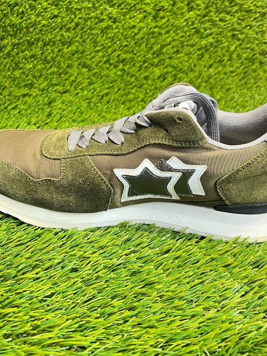 Atlantic Stars Antares Mens Size 8 Green White Athletic Running Shoes Sneakers